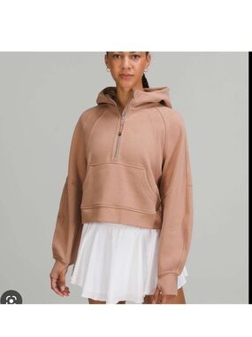 lululemon Cropped Half‑Zip Hoodie in Pink Clay RARE/HARD TO FIND